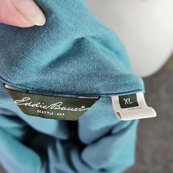 Jacket Casual Lightweight By Eddie Bauer Blue 65 Percent Cotton Size XL - Picture 6 of 7